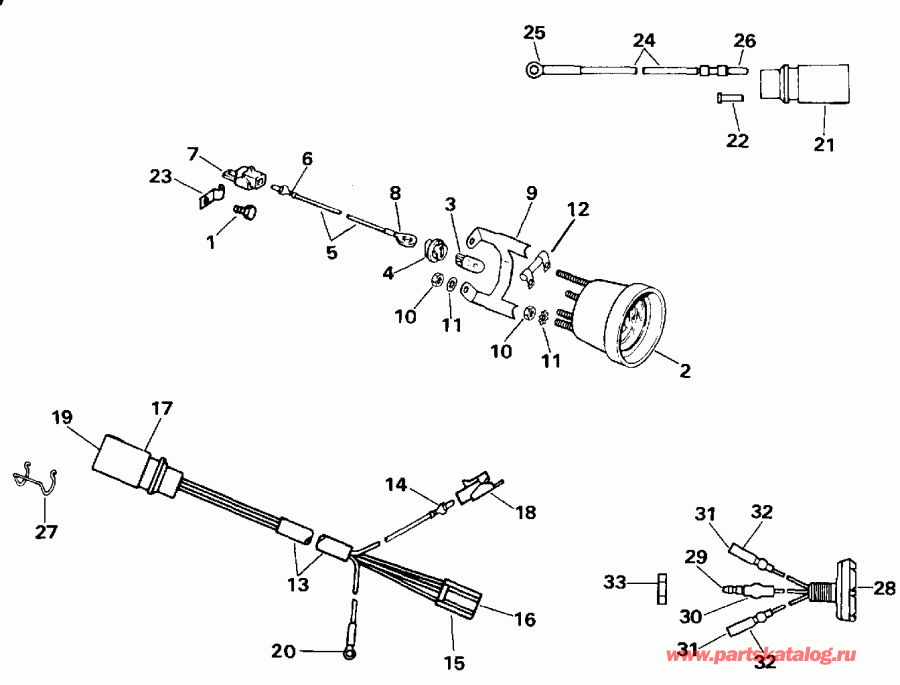 ��������� ��������� ������� E40TELENM 1992  - wer Trim/tilt Electrical - wer Trim / tilt ���������