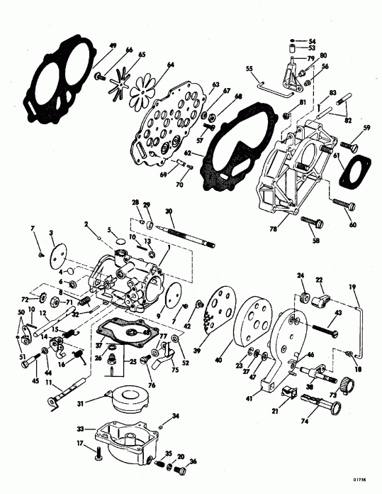 �������� ��������� ����� Evinrude E40TLENM 1992  - Evinrude 50