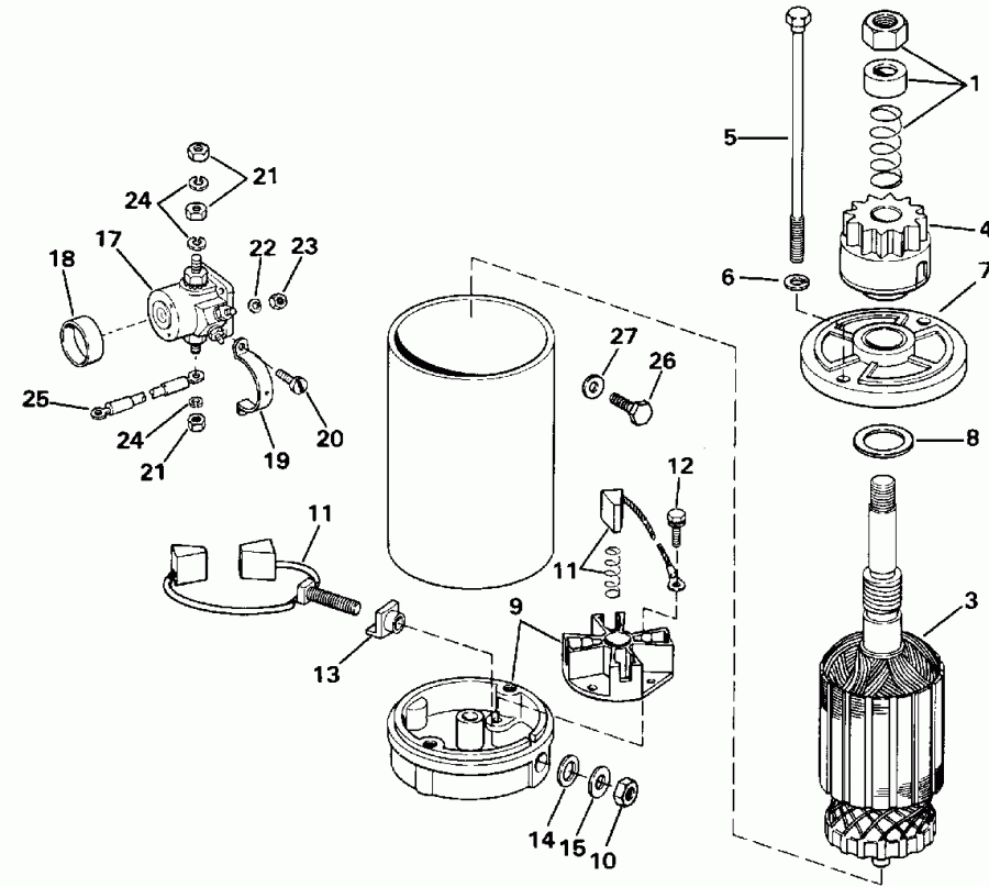 ��������� �������� ����� ������� E45RCENM 1992  - ectric Starter & Solenoid