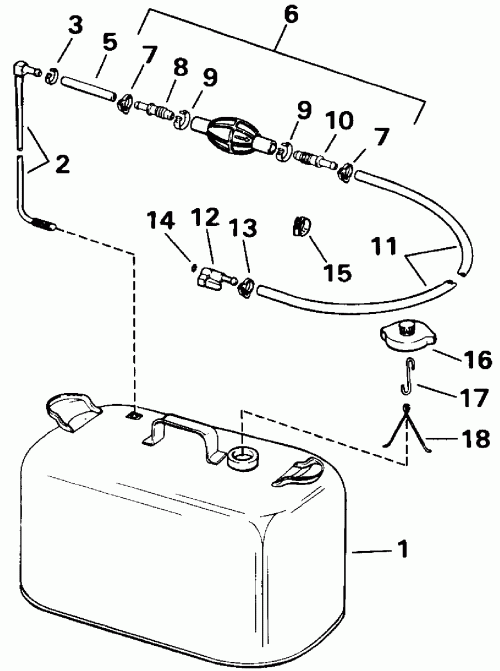 �������� ����� EVINRUDE E45RCENM 1992  - el Tank Without Gauge / el Tank Without Gauge