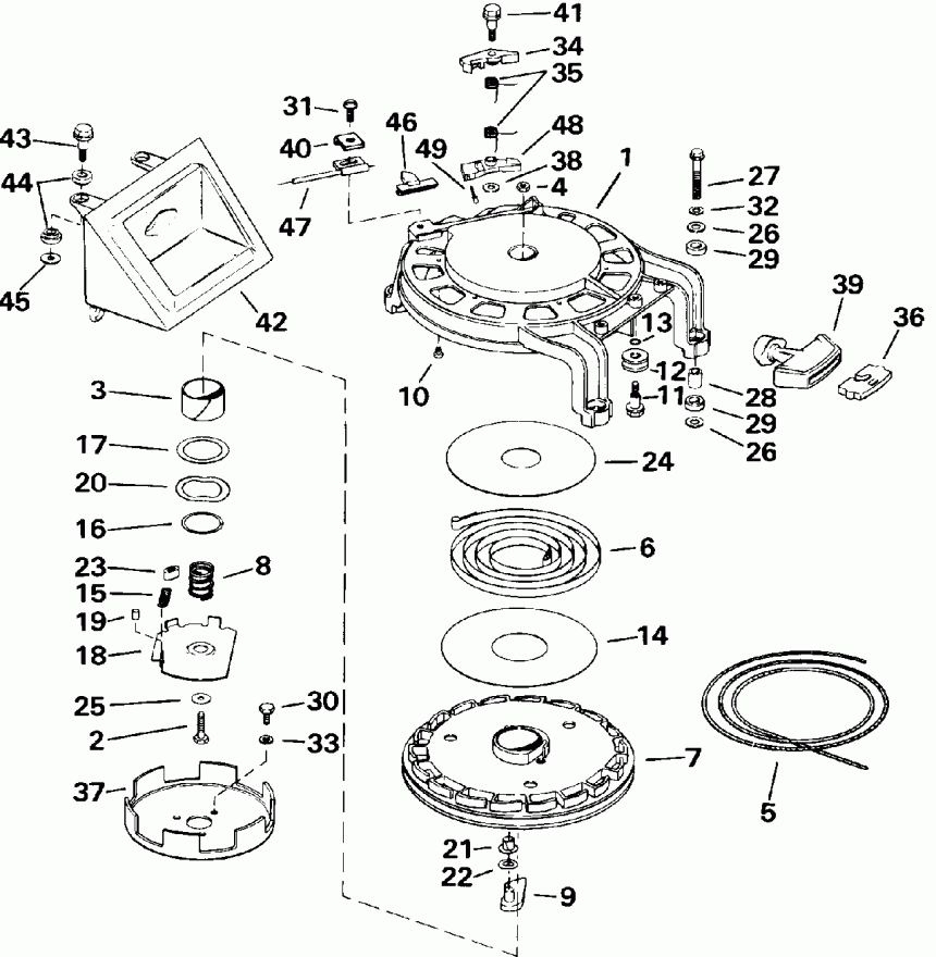 �������� ��������� ����� EVINRUDE E45RCENM 1992  - wind Starter