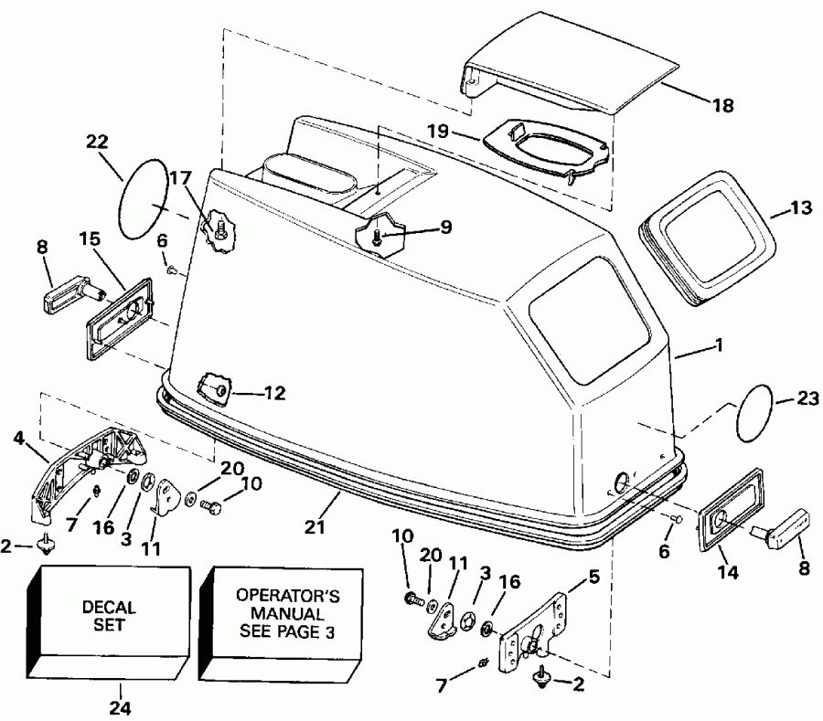  ������� E45RCLENM 1992  - Johnson ���� Start Only - Johnson Rope Start Only