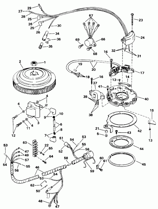 ��������� �������� ����� Evinrude E45RCLENM 1992  - Electric