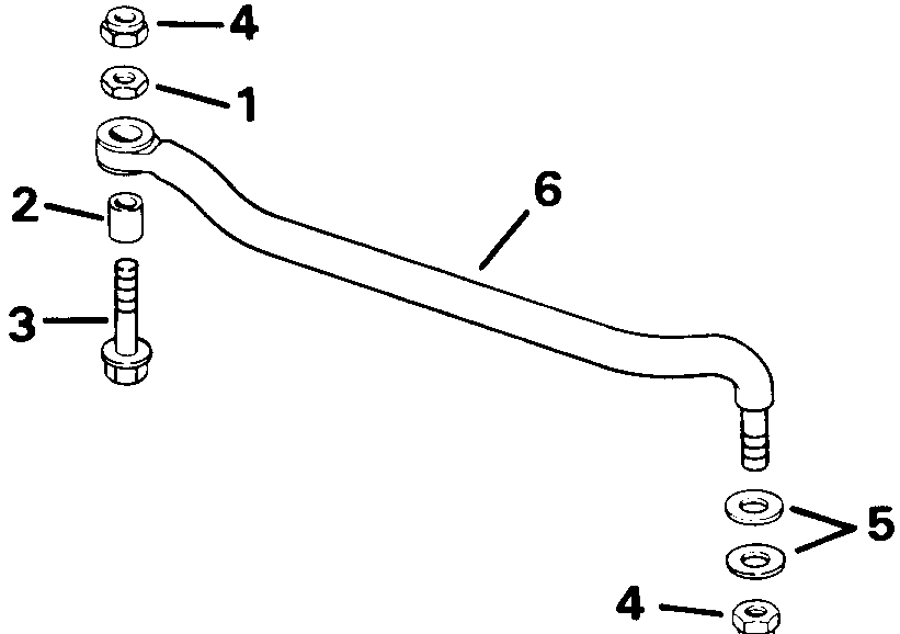 �������� ����� Evinrude E45RCLENM 1992  - ee������ ����������� Kit - eering Link Kit