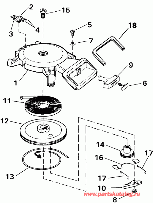 ��������� ����� EVINRUDE E4RLENM 1992  - wind ������� / wind Starter