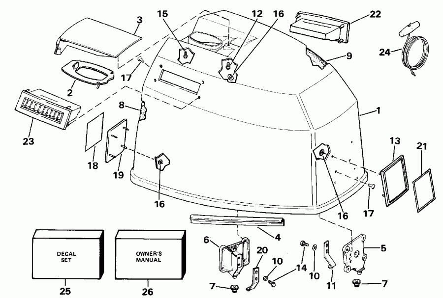 ��������� �������� ����� EVINRUDE E50BEENM 1992  - Johnson 25-40 / Johnson 25-40