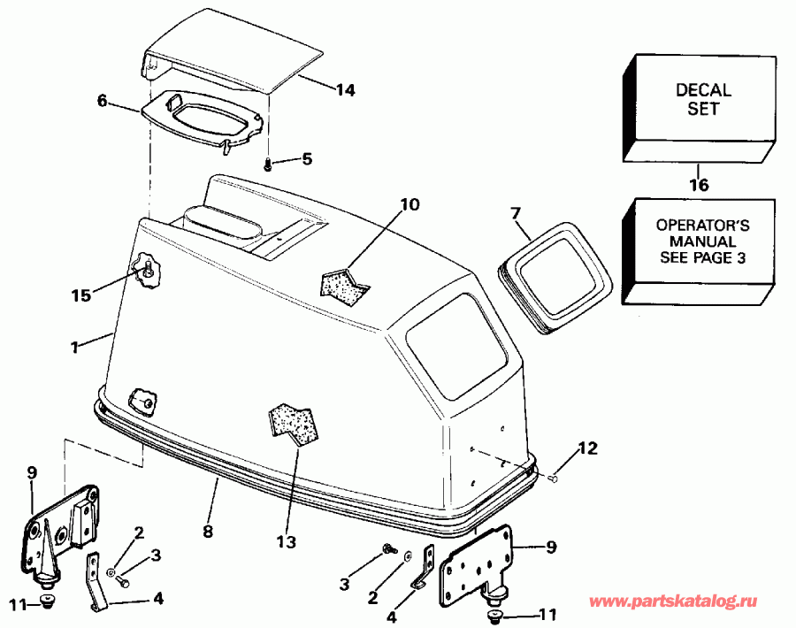 �������� ��������� ����� Evinrude E50BELENM 1992  - Evinrude Rope Start Only - Evinrude ���� Start Only
