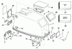   () - Evinrude 50 (Engine Cover - Evinrude 50)
