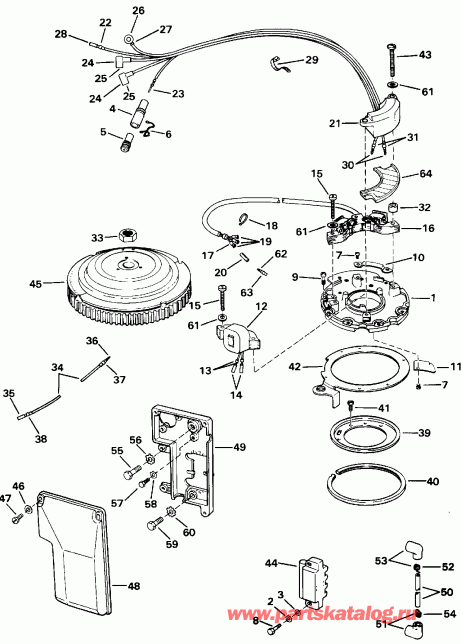 ����� Evinrude E50TLENM 1992  - ���� Start