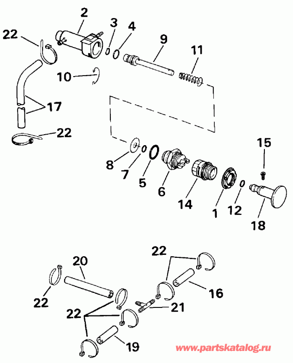 ��������� ����� EVINRUDE E50TLENM 1992  - ������ Start / Manual Start