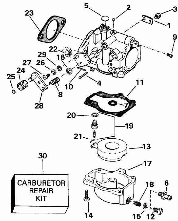 �������� ����� Evinrude E55RWLENM 1992  - All 45 Models / All 45 Models