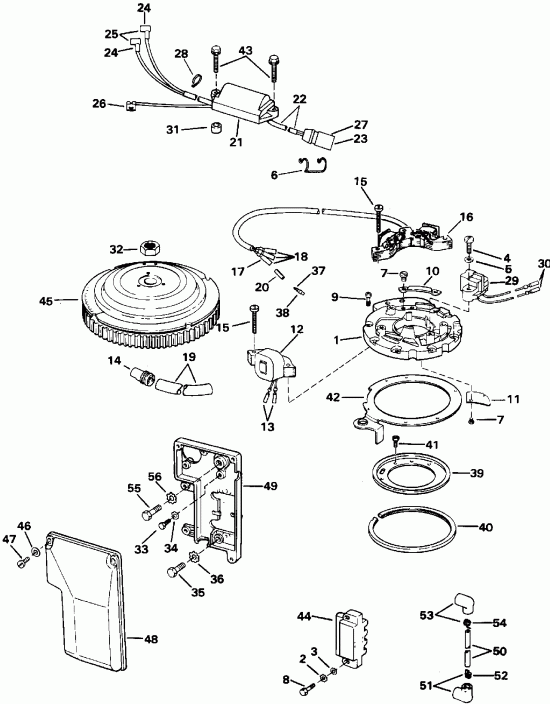 ��������� EVINRUDE E55RWLENM 1992  - Rope Start / ���� Start