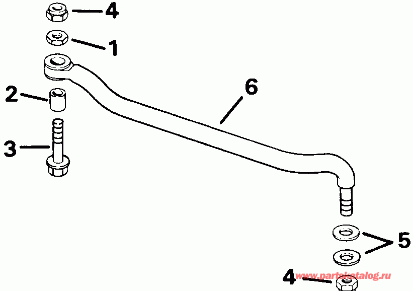 ��������� �������� ����� Evinrude E55RWLENM 1992  - eering Link Kit / ee������ ����������� Kit