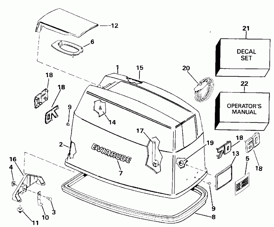 �������� ��������� ����� EVINRUDE E60TLENE 1992  - vinrude - vinrude