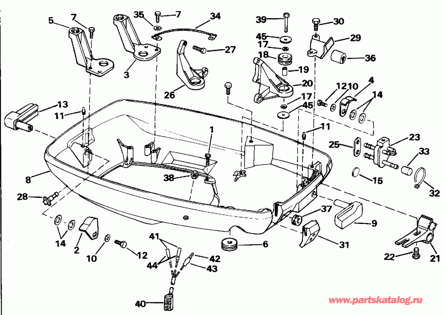 ��������� �������� ����� EVINRUDE E60TTLENE 1992  - wer Engine Cover
