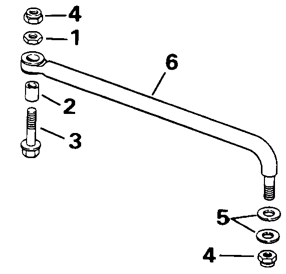 ����� Evinrude E65WMLENE 1992  - ee������ ����������� Kit / eering Link Kit