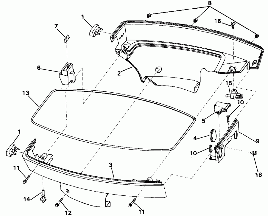 ��������� ����� EVINRUDE E6SLENM 1992  - wer ������ ��������� (�����) / wer Engine Cover