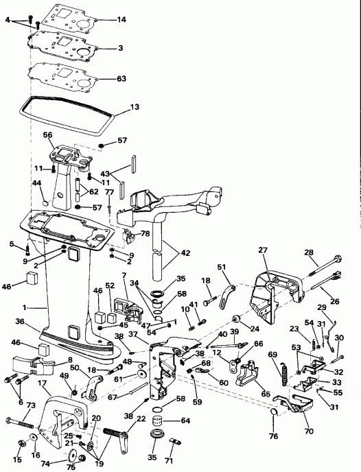  Evinrude E6SLENM 1992  - dsection / dsection