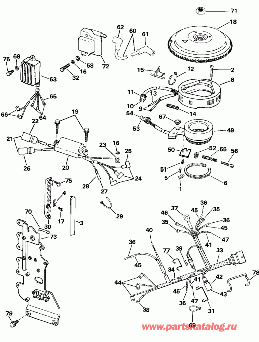 ����� EVINRUDE E70ELEND 1992  - nition System