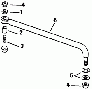 ������� ������� ����������� Kit (w / o ���������������� ��������� �������) (Steering Link Kit (w/o Power Trim & Tilt))