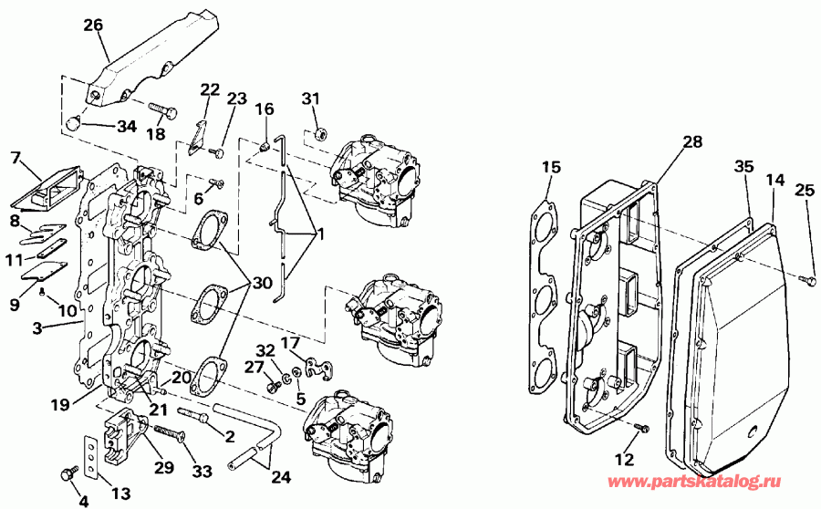 ��������� EVINRUDE E70TLEND 1992  - take ��������� / take Manifold