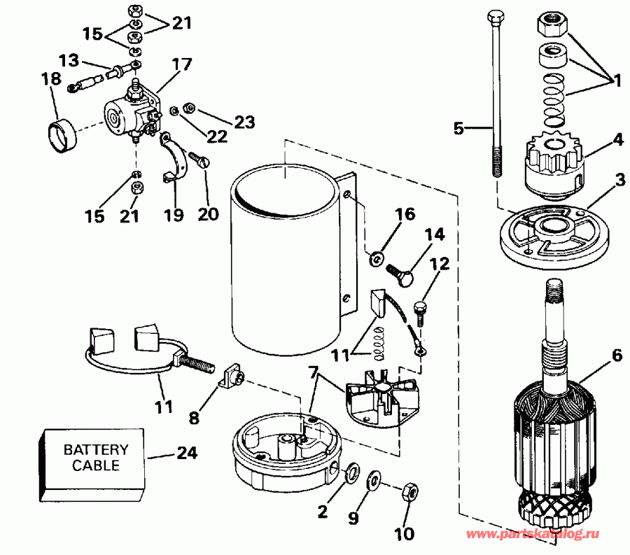 ��������� ����� EVINRUDE E70TTLEND 1992  - ectric Starter / ectric �������