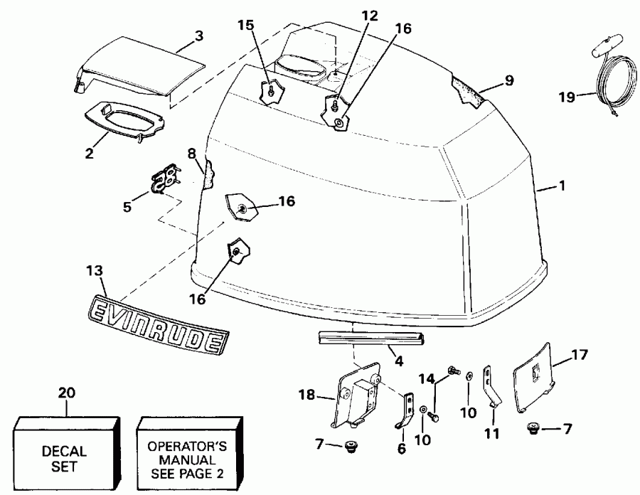 �������� ����� EVINRUDE E85TTLEND 1992  - Evinrude - Evinrude