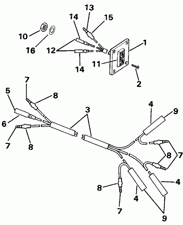 �������� ����� EVINRUDE E85TTLEND 1992  - mote Tilt Switch Kit / mote Tilt ������������� Kit