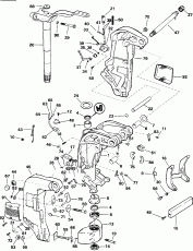 ��������� ������ - ���������������� ��������� ������� (Stern Bracket - Power Trim/tilt)
