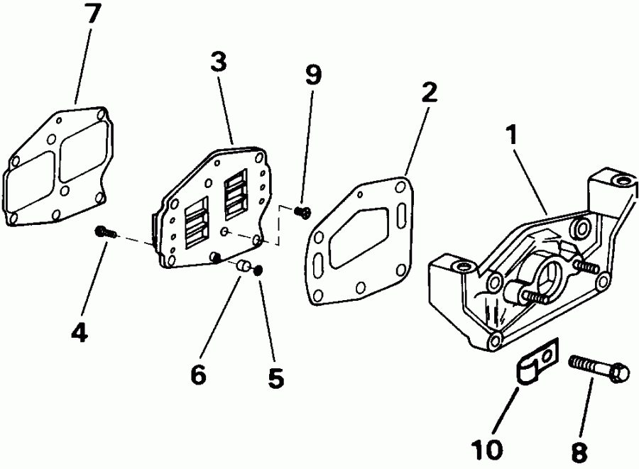 ��������� ����� Evinrude E8RENM 1992  - take Manifold / take ���������