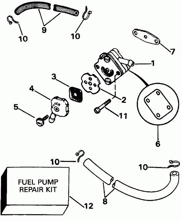  EVINRUDE E8RLENM 1992  - el Pump