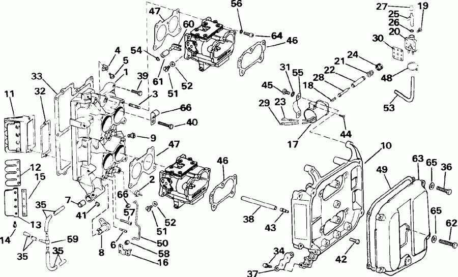 ��������� Evinrude E8SRLENM 1992  - rburetor - rburetor