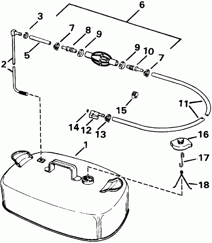 ��������� ��������� EVINRUDE E8SRLENM 1992  - el Tank