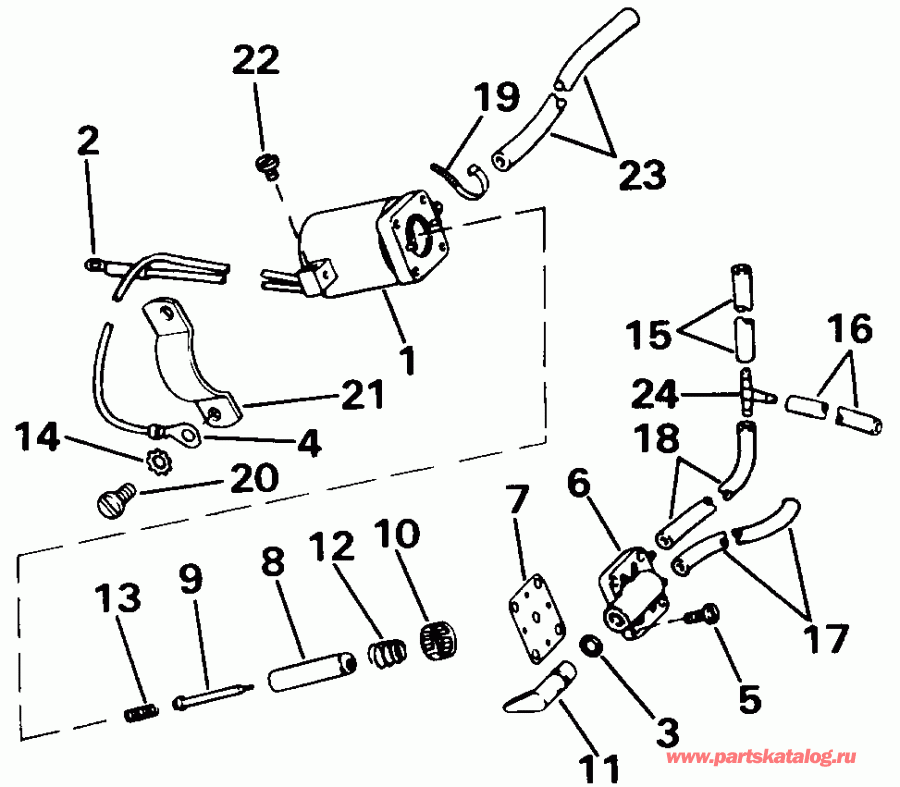  EVINRUDE E90JLEND 1992  - ank��� & ������� / ankshaft & Piston