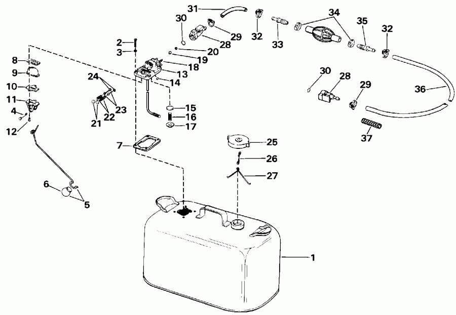 �������� ��������� ����� EVINRUDE E90TLEND 1992  - el Tank - el Tank