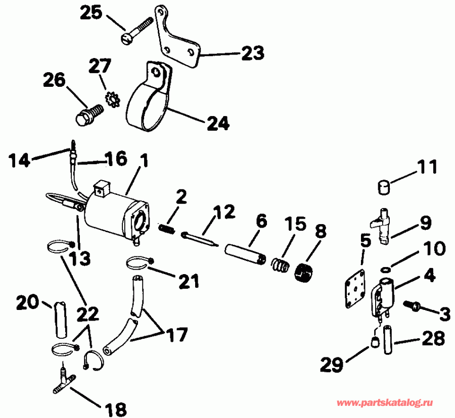 ��������� ����� Evinrude TE10RELENA 1992  - ectric Primer System - ectric Primer System