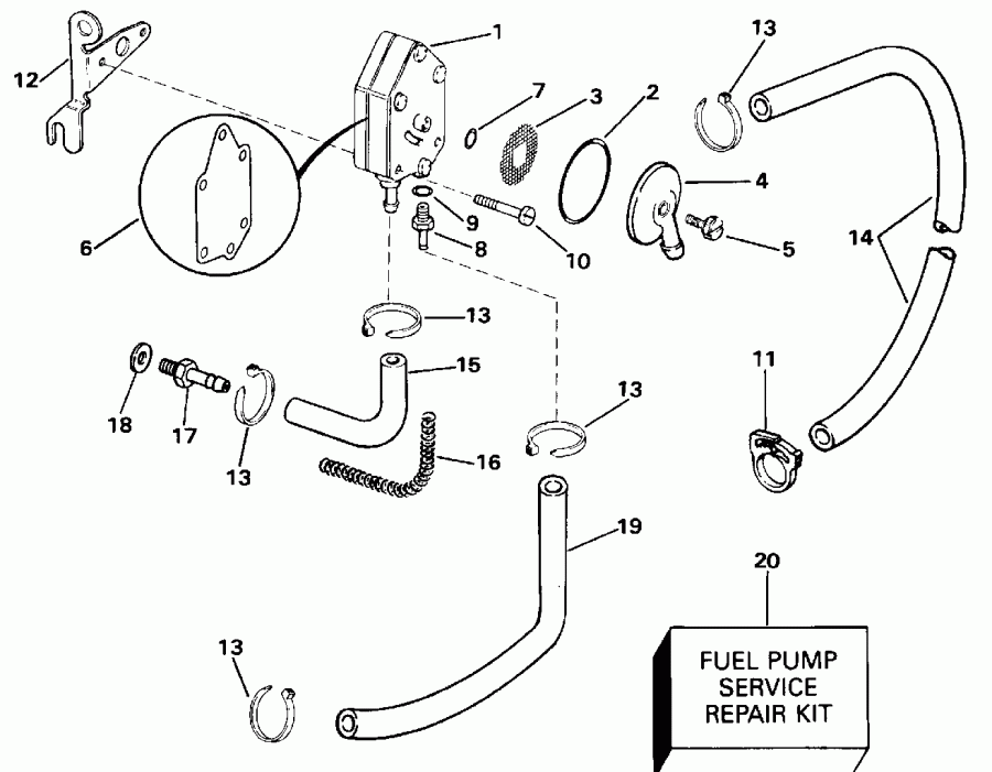 ��������� �������� ����� Evinrude TE10RELENA 1992  - Electric Start Models / Electric Start Models