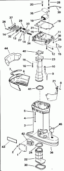   Evinrude TE115TLEND 1992  - haust  / haust Housing