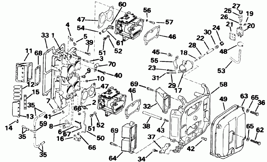 ����� EVINRUDE TE115TLEND 1992  - take Manifold / take ���������