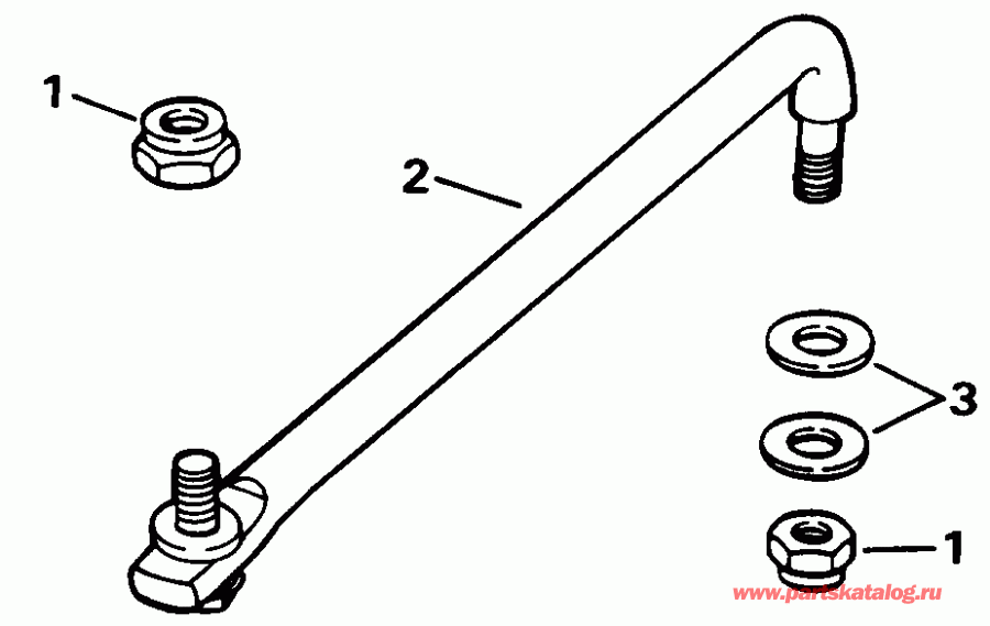 Evinrude TE115TLEND 1992  - ee������ ����������� Kit (w / ���������������� ��������� �������) - eering Link Kit (w/power Trim & Tilt)