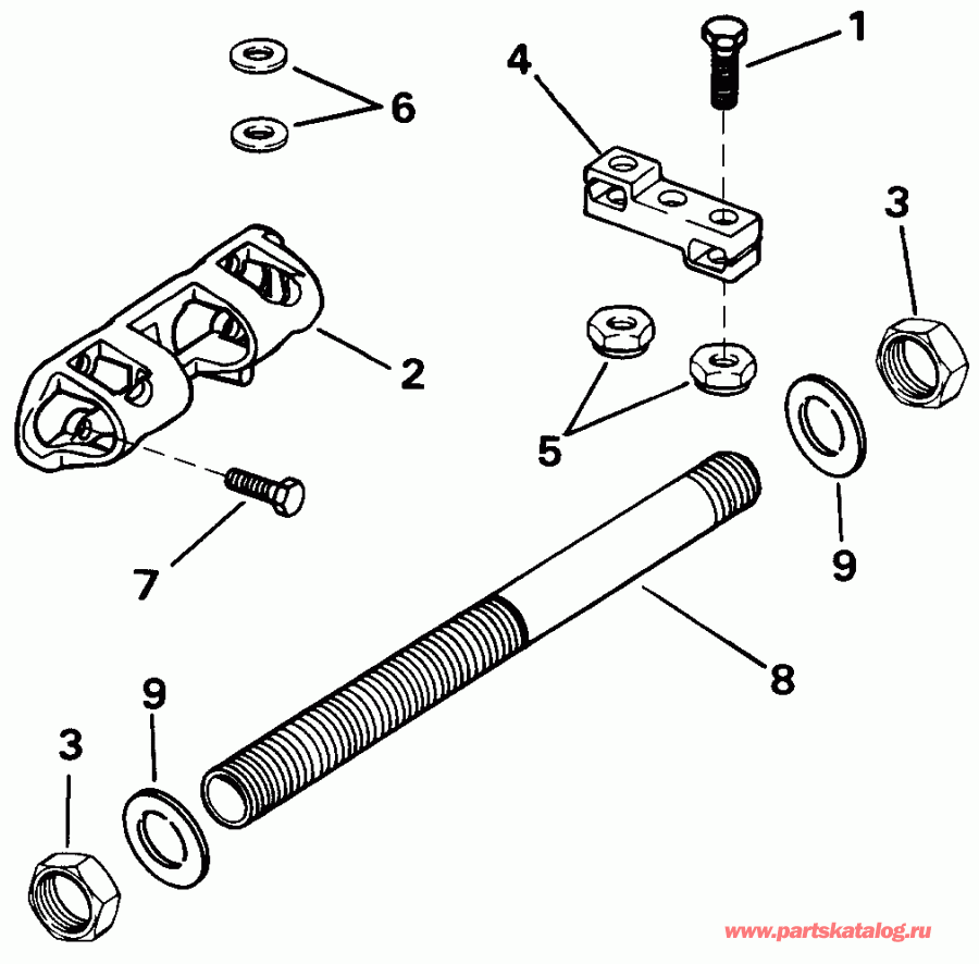 ����� Evinrude TE150GLENC 1992  - al ������� ������� ��������� Kit - al Steering Connector Kit