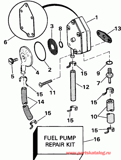 ��������� EVINRUDE TE20CREND 1992  - el ����� / el Pump