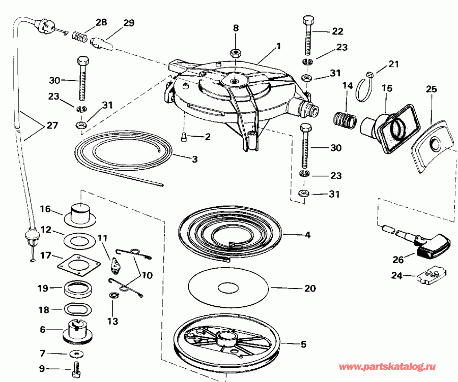 �������� ��������� ����� EVINRUDE TE20CREND 1992  - wind Starter - wind �������