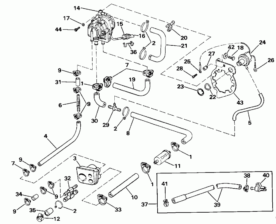 ��������� EVINRUDE TE25ELENS 1992  - ankshaft & Piston