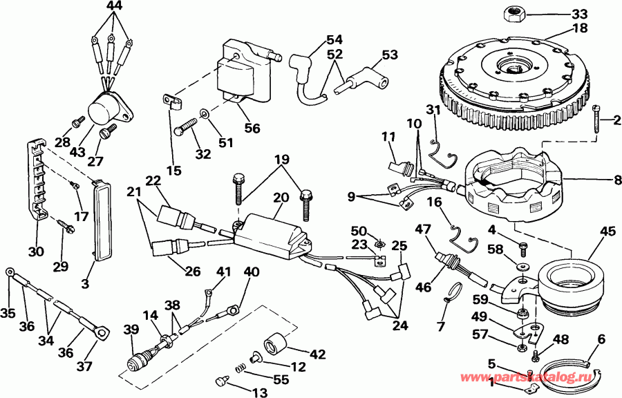 ��������� ��������� EVINRUDE TE25ELENS 1992  - Johnson / Johnson