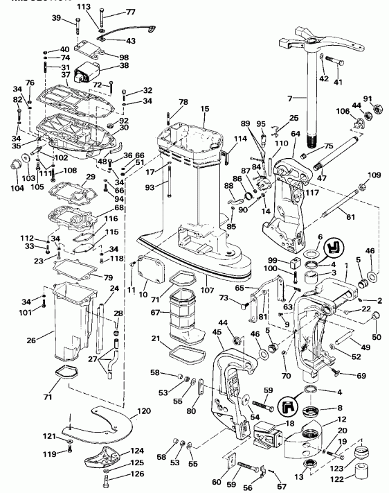 ��������� �������� ����� Evinrude TE40ELENJ 1992  - Rope Start