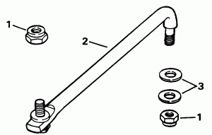 ������� ������� ����������� Kit (w / ���������������� ��������� �������) (Steering Link Kit (w/power Trim & Tilt))