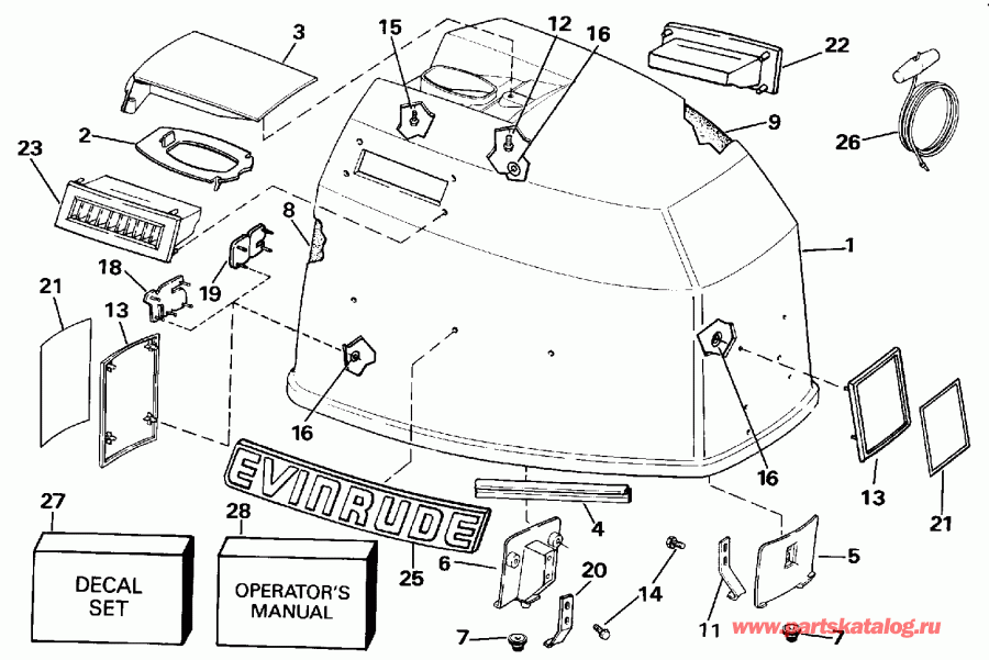 ��������� ��������� ������� TE90TLEND 1992  - Evinrude - Evinrude