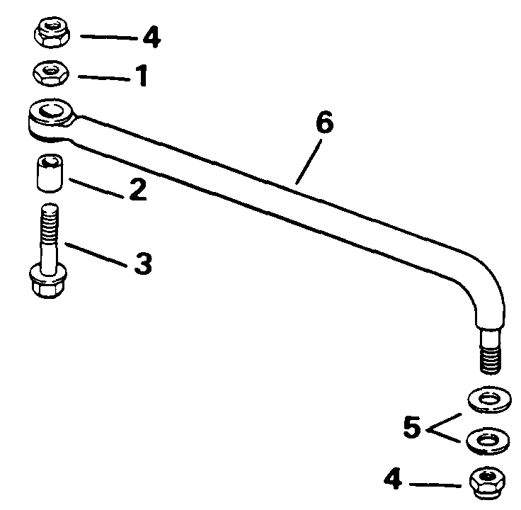 ��������� ��������� EVINRUDE VE100SLEND 1992  - ee������ ����������� Kit (w / o ���������������� ��������� �������) - eering Link Kit (w/o Power Trim & Tilt)