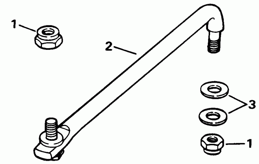  Evinrude VE100SLEND 1992  - eering Link Kit (w/power Trim & Tilt)